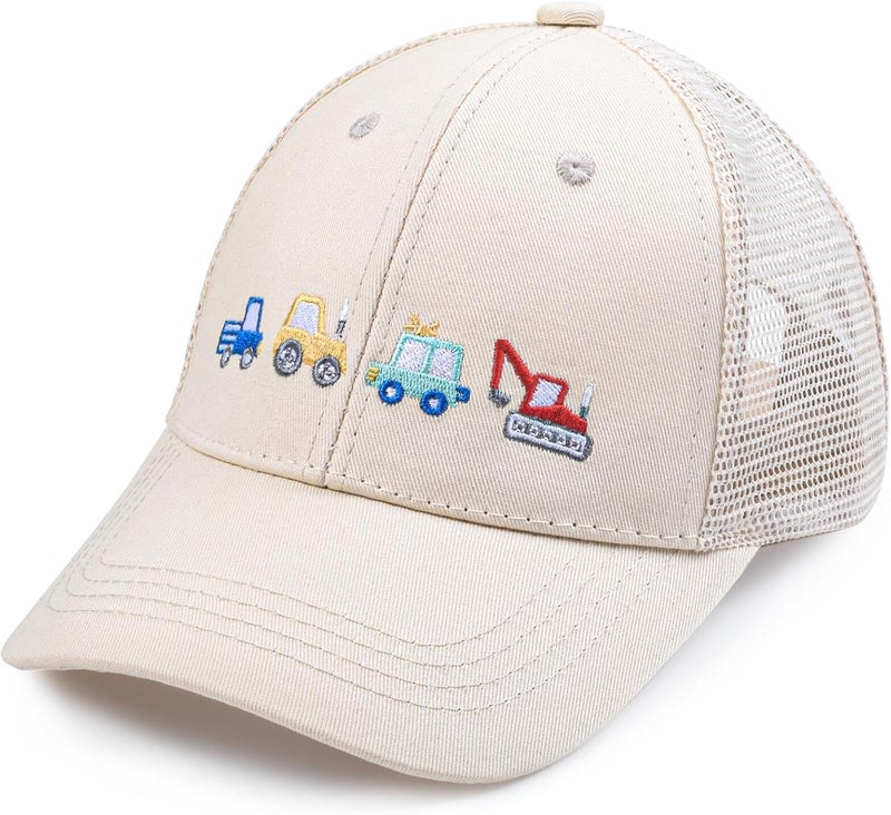 EDCYF Kids Boys Girls Embroidered Baseball Caps Baby Sun hat Toddler Dinosaur Trucker Hats Summer Hats（3-8years - Image 1